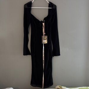 House of CB Black Long Sleeve Dress